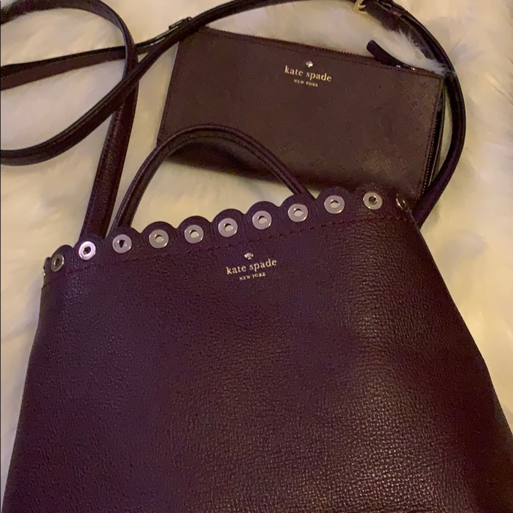 Deep Plum Kate Spade Purse and Wallet Set